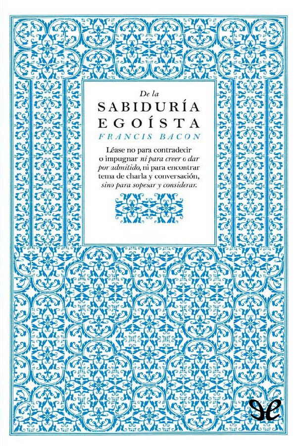 De la sabiduría egoísta